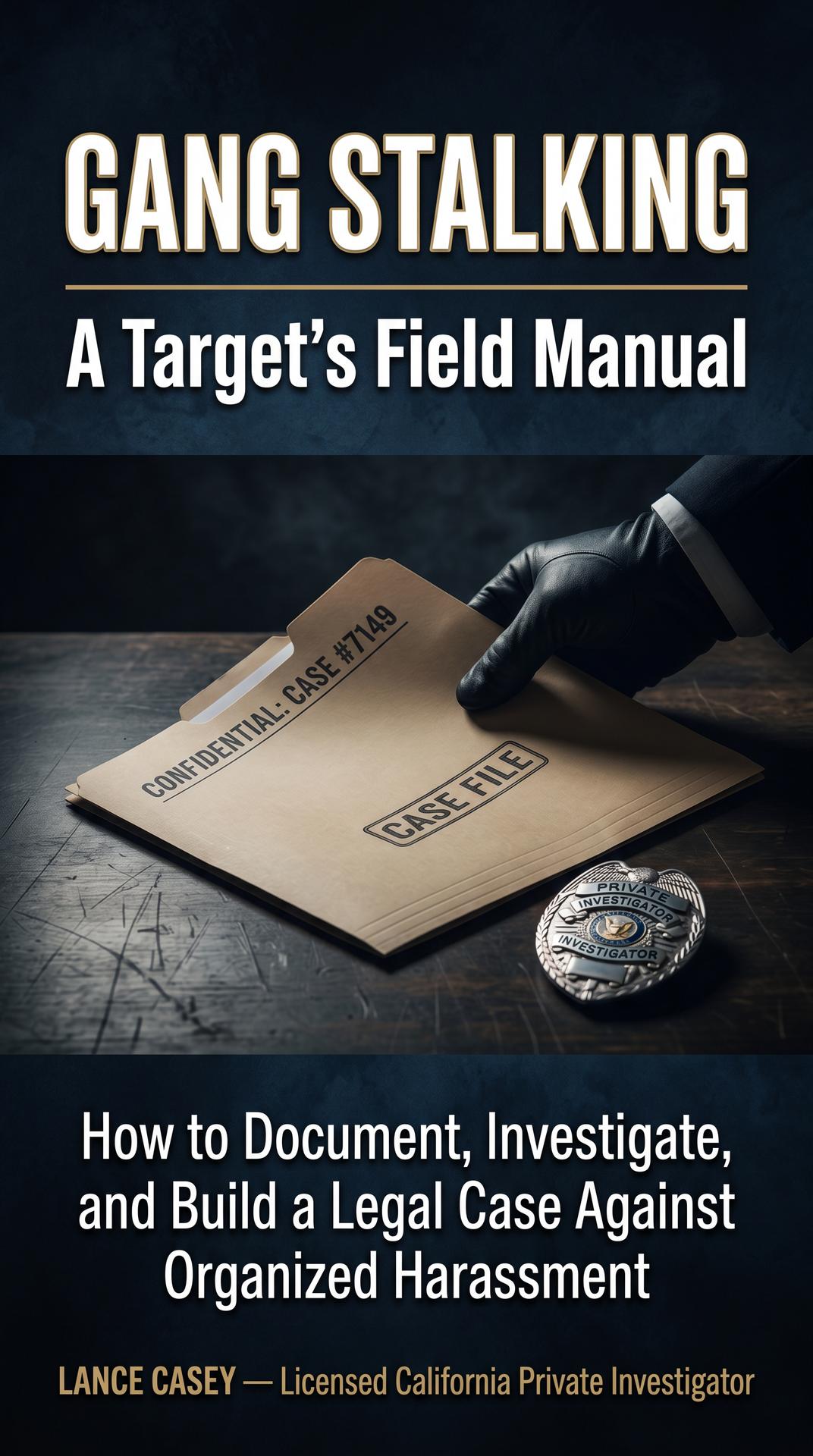 Gang Stalking: A Target's Field Manual by Lance Casey, Licensed California Private Investigator — How to Document, Investigate, and Build a Legal Case Against Organized Harassment